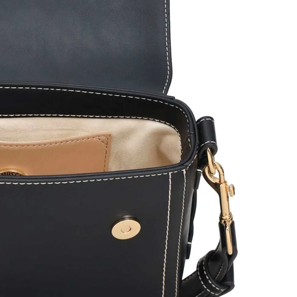 Borsa a Mano con Tracolla LOVE MOSCHINO linea Logo Eyelet Nera