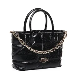 Borsa a Mano LOVE MOSCHINO linea Geometric Quilted Trapuntato Nero