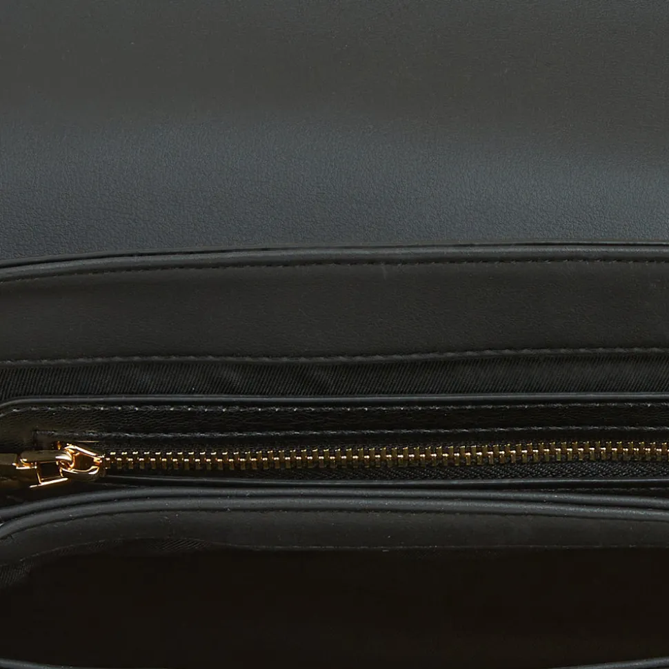 Borsa a Spalla LOVE MOSCHINO con Ricamo a Scacchi Nero