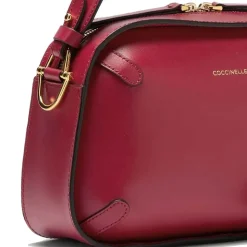 Borsa Donna a Mano COCCINELLE in Pelle linea Maleta Calf Cocker Small Colore Sangria