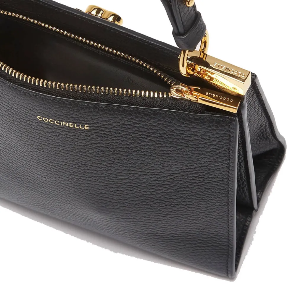 Borsa Donna a Mano COCCINELLE linea Binxie Small in Pelle Nera