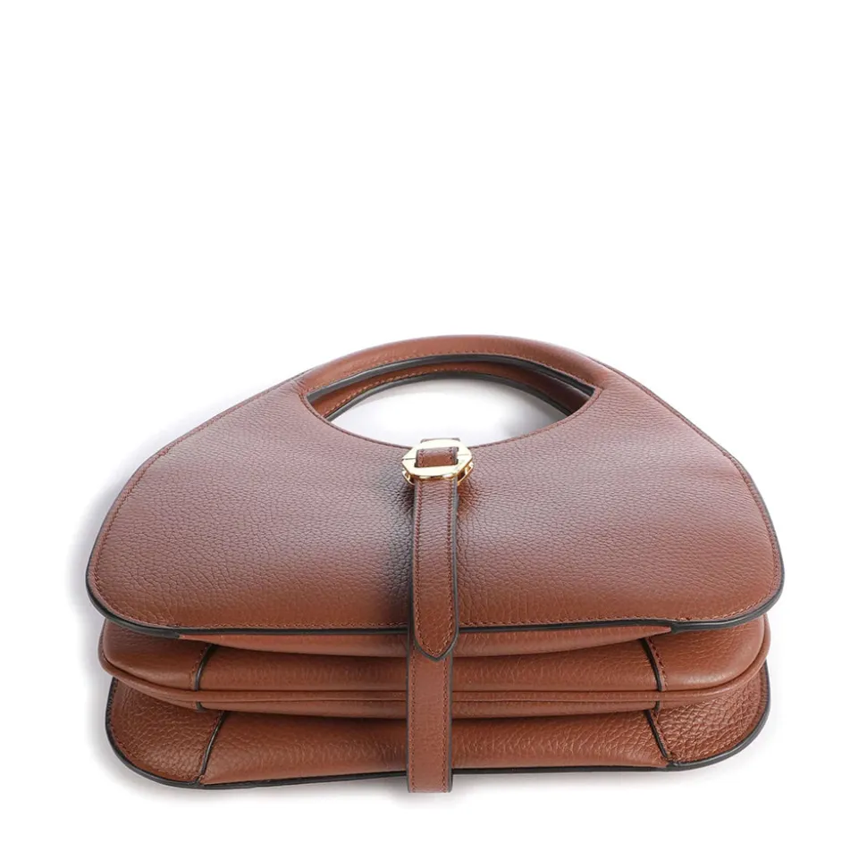 Borsa Donna a Mano COCCINELLE linea Cosima in Pelle colore Brule Small
