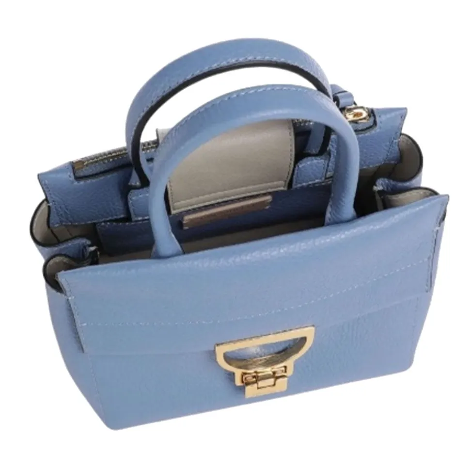 Borsa Donna a Mano COCCINELLE in Pelle linea Arlettis Colore Azul Misura Piccola