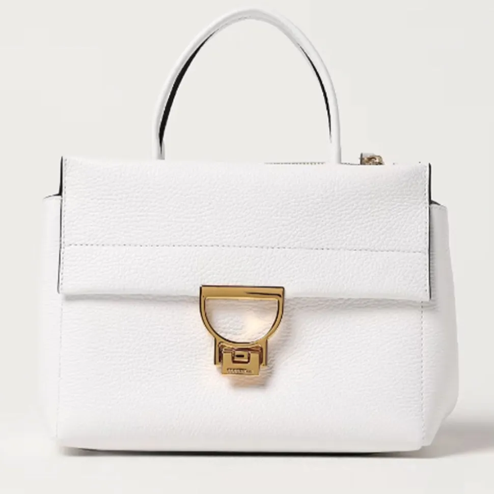 Borsa Donna a Mano COCCINELLE in Pelle linea Arlettis Medium Colore Brillant White