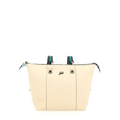 Borsa Donna a Mano con Tracolla GABS G3 PLUS Large in Pelle Martellata Beige Ecru