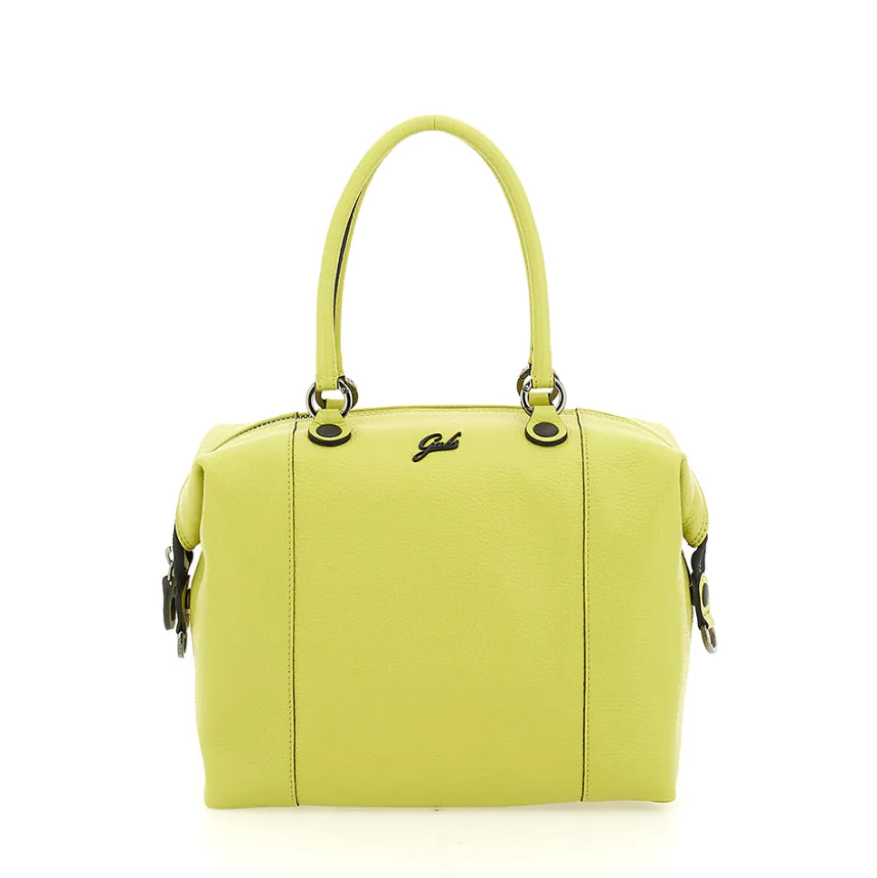 Borsa Donna a Mano con Tracolla GABS G3 PLUS Large in Pelle Martellata Verde Papiro