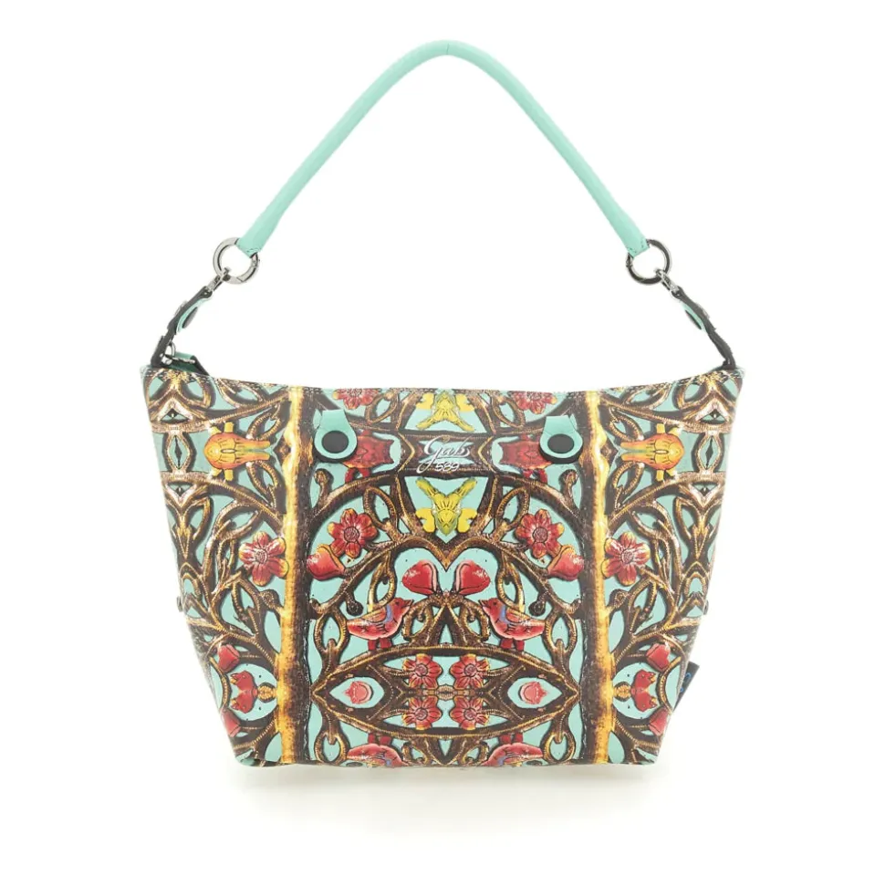 Borsa Donna a Mano con Tracolla GABS G3 PLUS Medium in Pelle stampa Inferriata Liberty