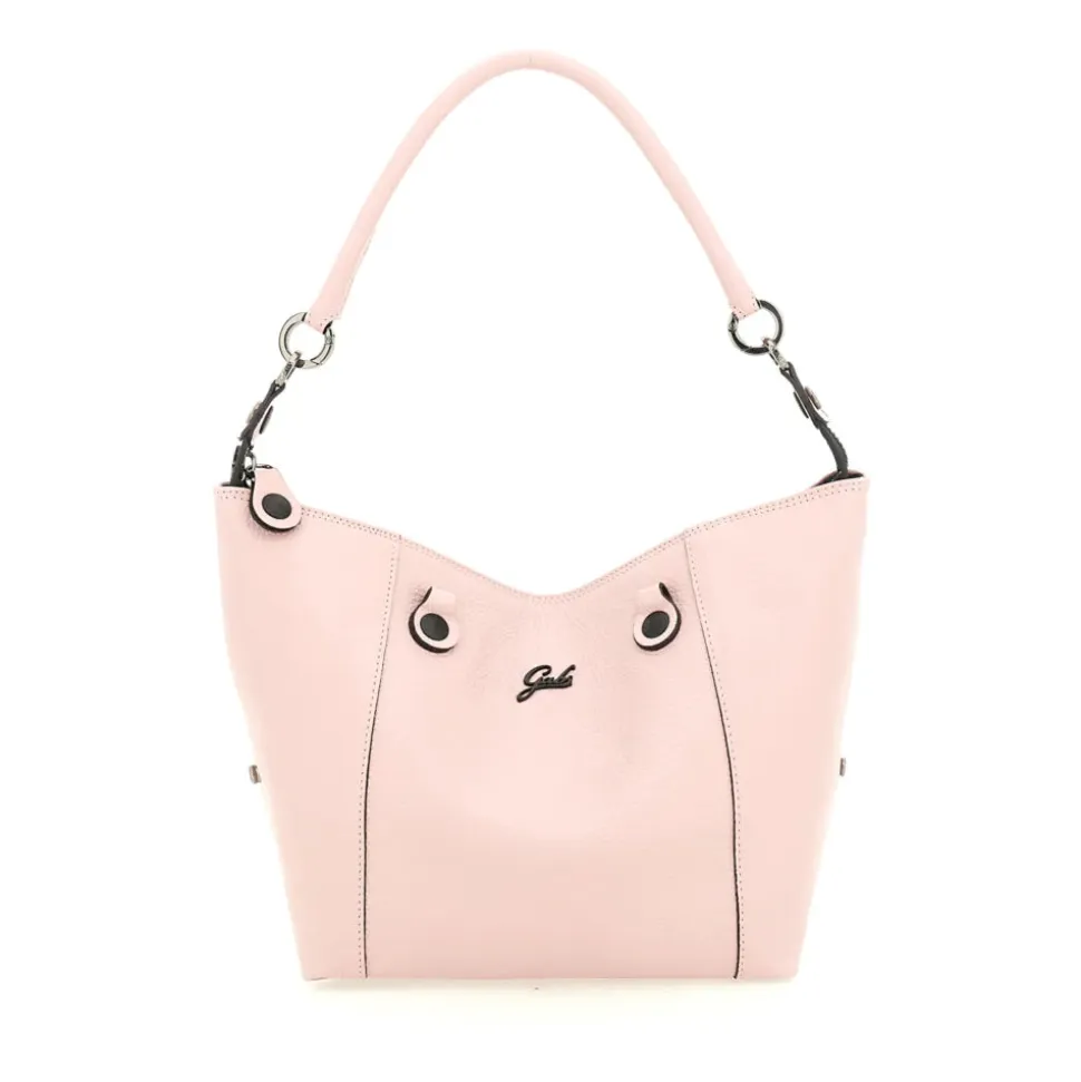 Borsa Donna a Mano con Tracolla GABS G3 PLUS Medium in Pelle Martellata Rosa Camelia