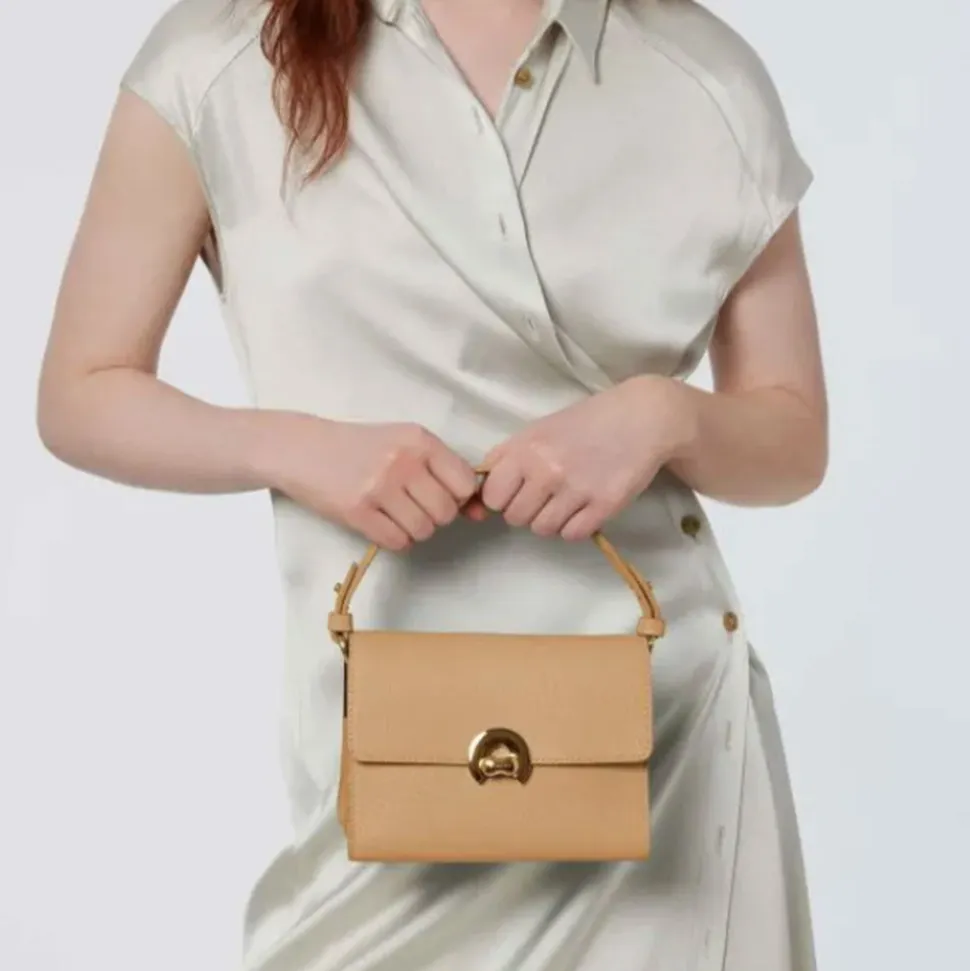 Borsa Donna a Mano con Tracolla COCCINELLE in Pelle linea Binxie Small colore Fresh Beige