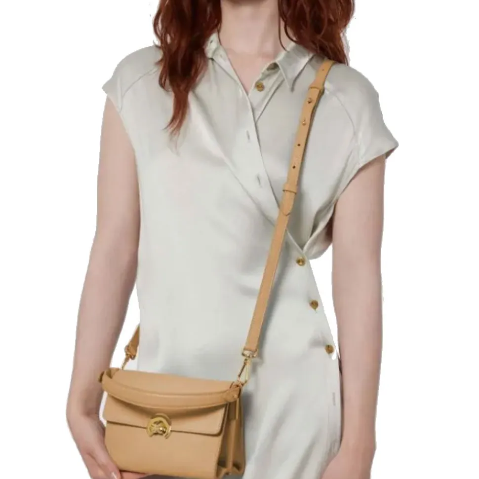 Borsa Donna a Mano con Tracolla COCCINELLE in Pelle linea Binxie Small colore Fresh Beige