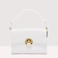 Borsa Donna a Mano con Tracolla COCCINELLE in Pelle linea Binxie Small colore Brillant White