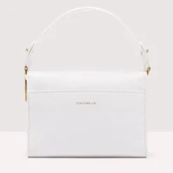 Borsa Donna a Mano con Tracolla COCCINELLE in Pelle linea Binxie Small colore Brillant White