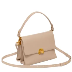 Borsa Donna a Mano con Tracolla COCCINELLE linea Binxie in Pelle Fresh Beige