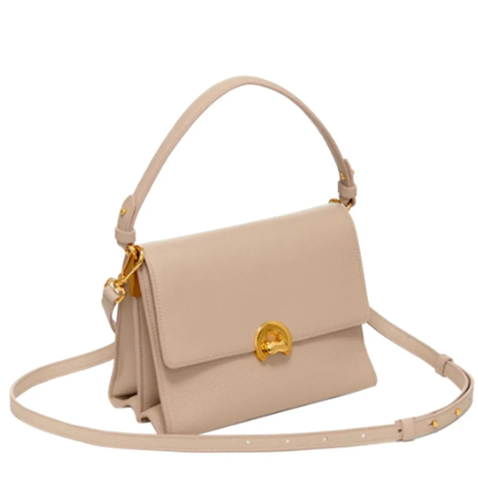 Borsa Donna a Mano con Tracolla COCCINELLE linea Binxie in Pelle Fresh Beige