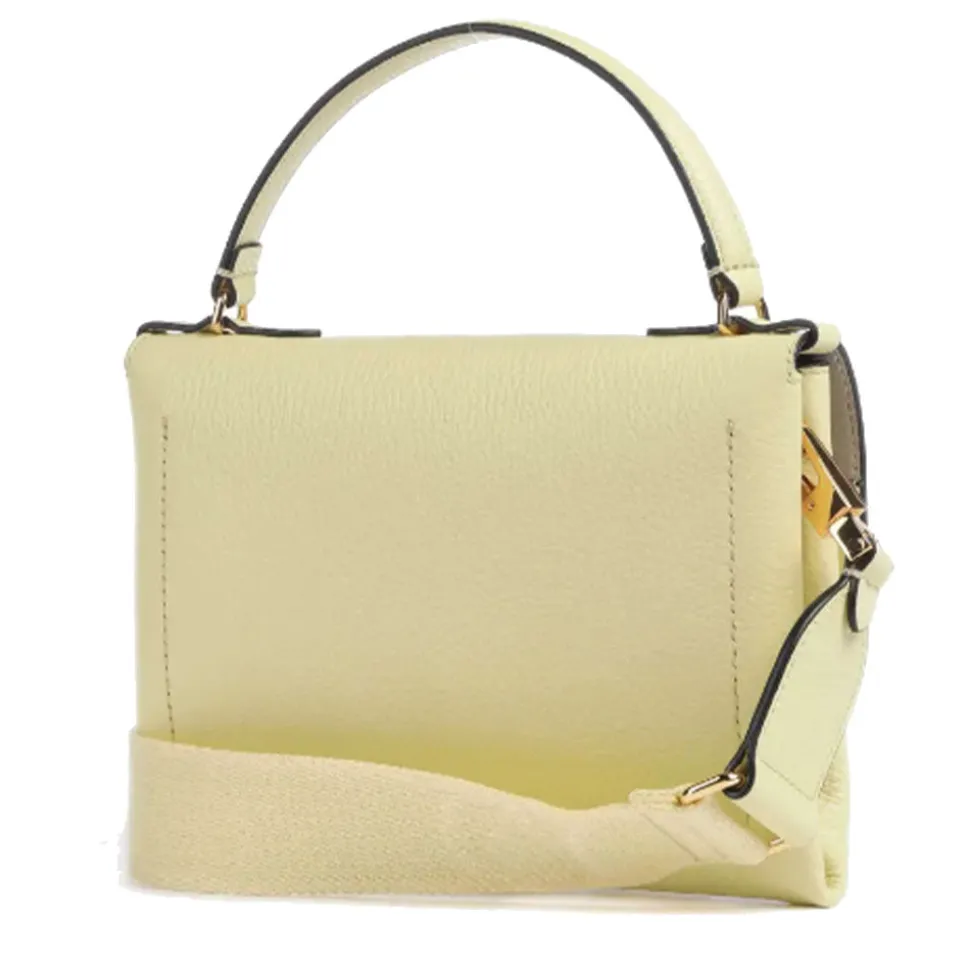 Borsa Donna a Mano con Tracolla COCCINELLE in Pelle Linea Arlettis Signature colore Lime Wash
