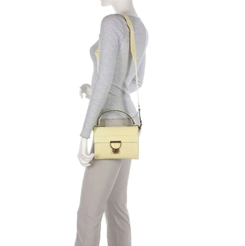 Borsa Donna a Mano con Tracolla COCCINELLE in Pelle Linea Arlettis Signature colore Lime Wash