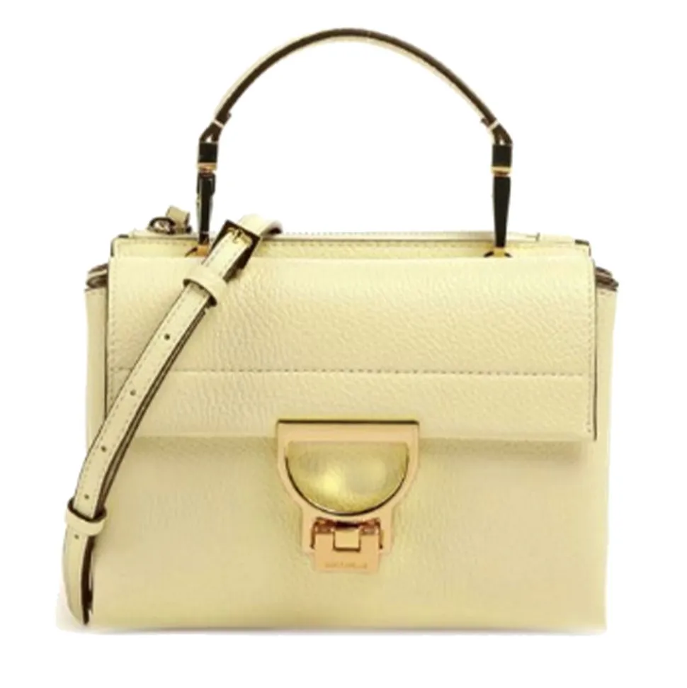 Borsa Donna a Mano con Tracolla COCCINELLE in Pelle Linea Arlettis colore Lime Wash