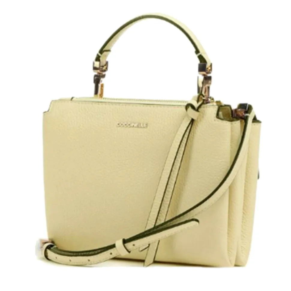 Borsa Donna a Mano con Tracolla COCCINELLE in Pelle Linea Arlettis colore Lime Wash