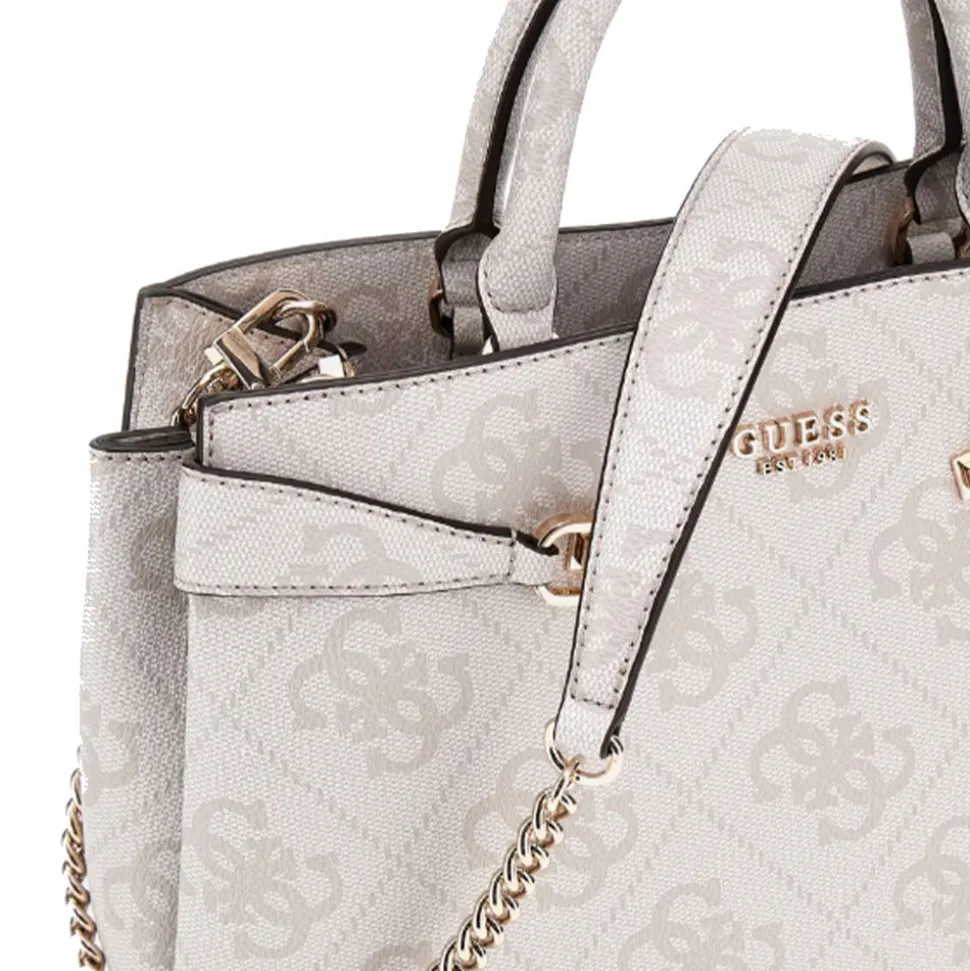 Borsa Donna a Mano GUESS Linea Lorelei colore Bone Logo