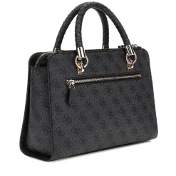 Borsa Donna a Mano GUESS Linea Orlina colore Coal Logo Misura Grande