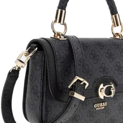 Borsa Donna a Mano GUESS Linea Orlina colore Coal Logo Misura Piccola