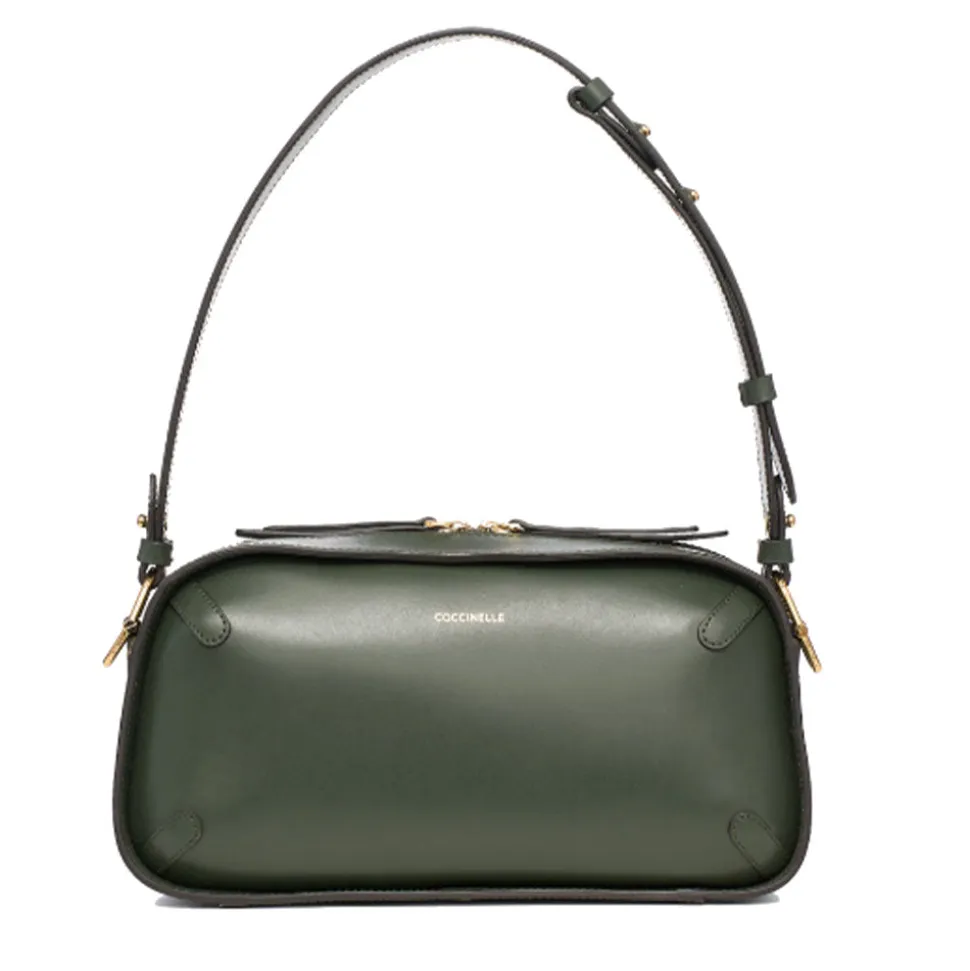 Borsa Donna a Spalla COCCINELLE in Pelle linea Maleta Calf Cocker Colore Alga
