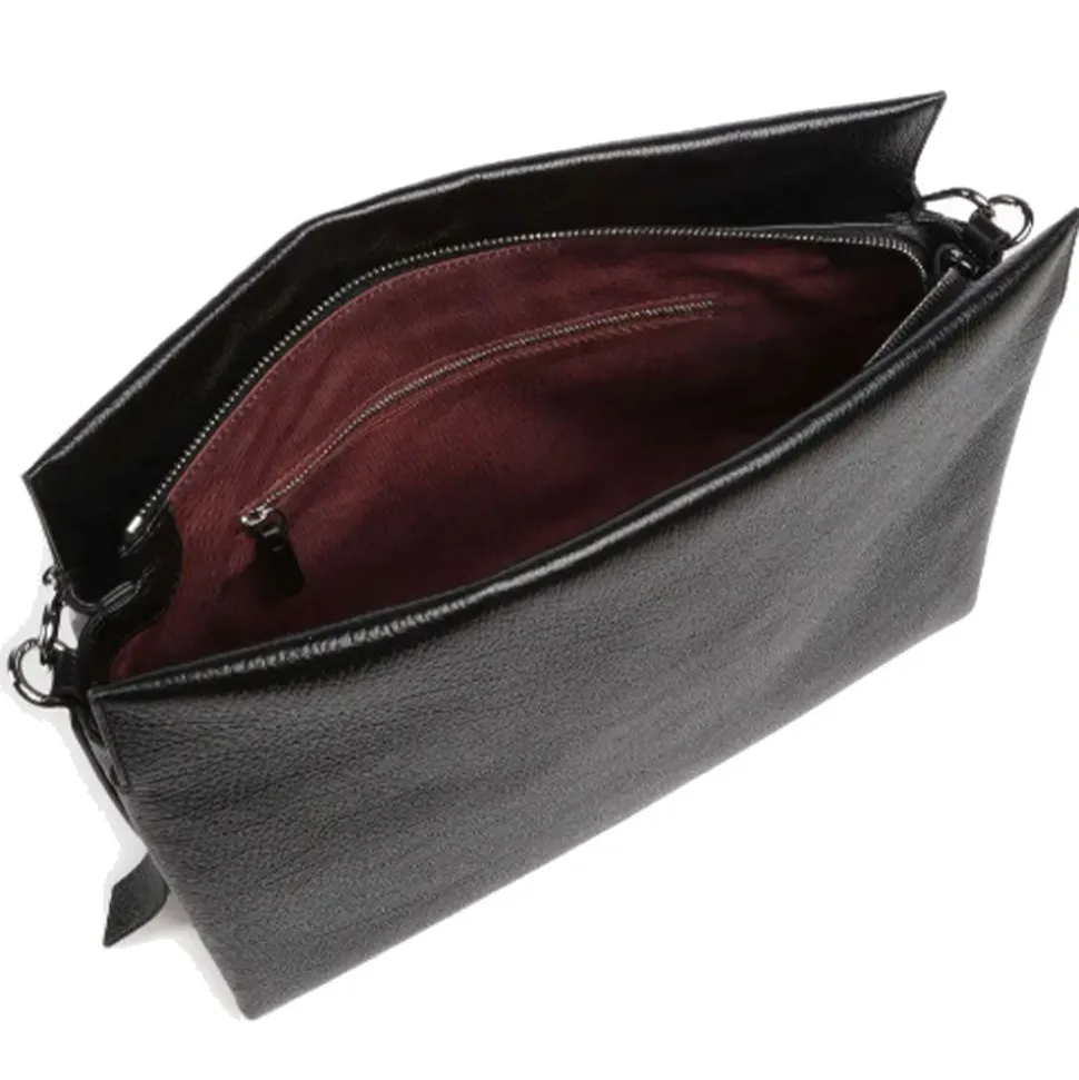 Borsa Donna a Spalla COCCINELLE in Pelle linea Boheme Shiny Goat colore Nero