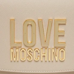 Borsa Donna a Spalla con Tracolla LOVE MOSCHINO linea Smart Daily Jelly Logo Avorio
