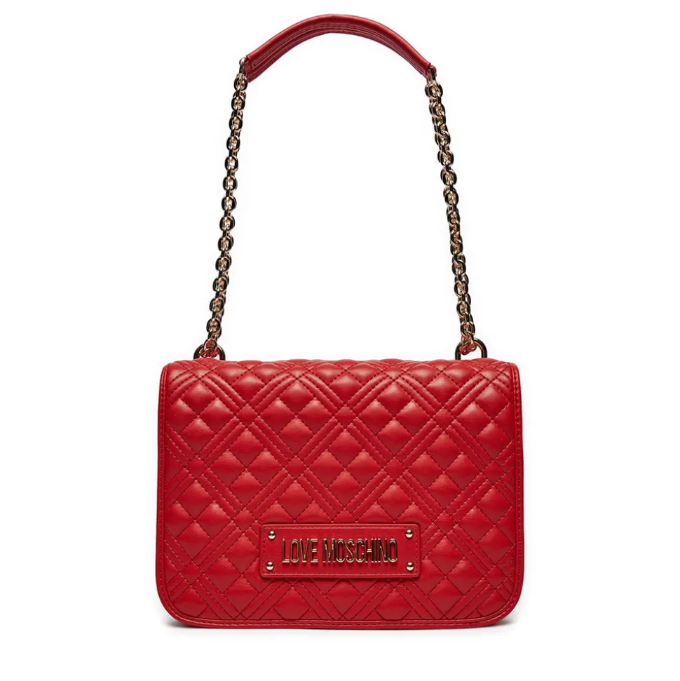 Borsa Donna a Spalla con Tracolla LOVE MOSCHINO linea Quilted colore Rosso