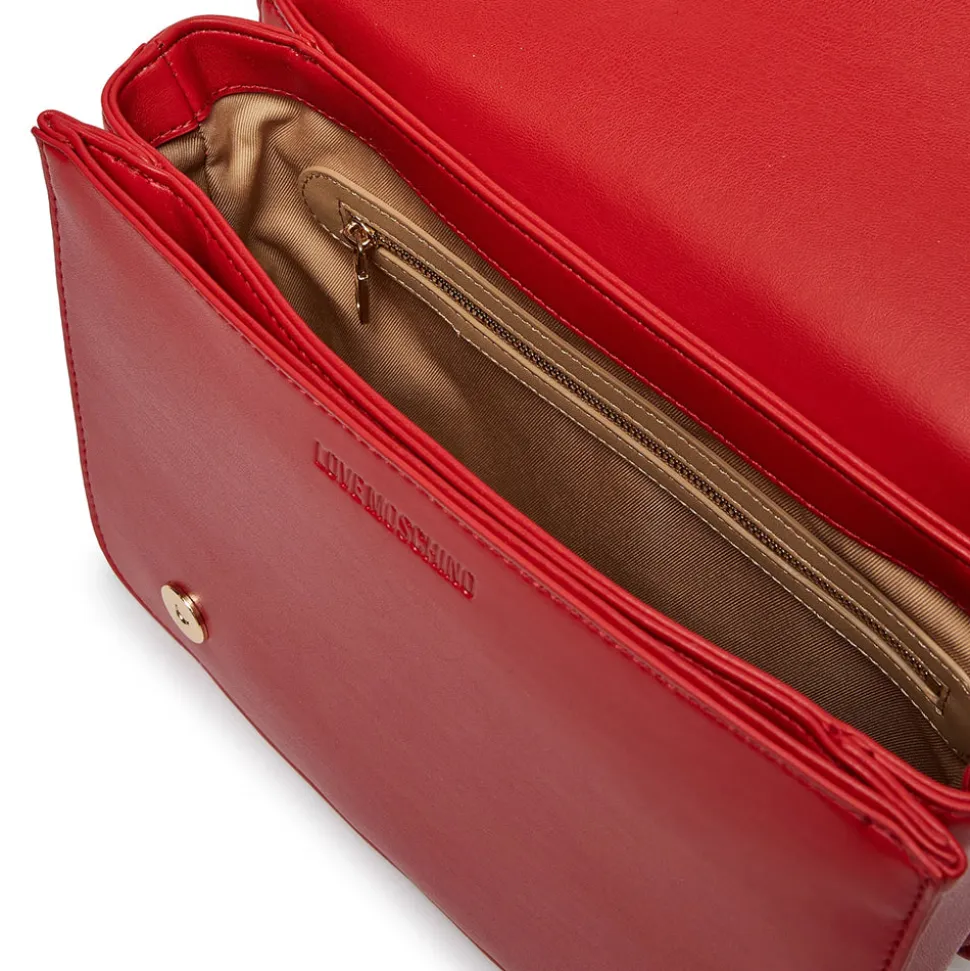 Borsa Donna a Spalla con Tracolla LOVE MOSCHINO linea Quilted colore Rosso