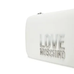 Borsa Donna a Spalla LOVE MOSCHINO Bianca con Logo Lettering Sfumato
