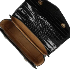 Borsa Donna a Spalla LOVE MOSCHINO linea Chain Detail stampa Cocco Nero
