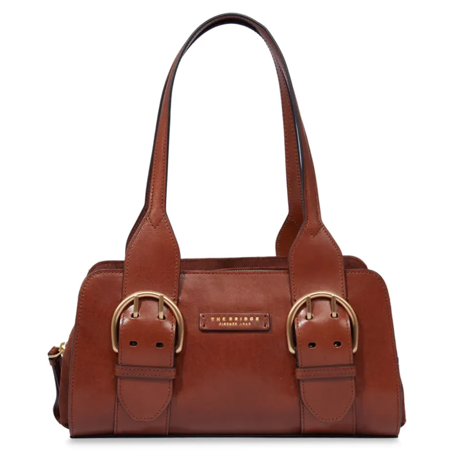Borsa Donna a Spalla THE BRIDGE linea Elena in Pelle Marrone