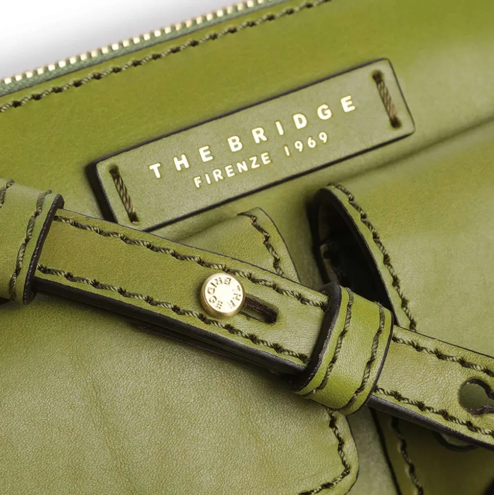 Borsa Donna a Spalla THE BRIDGE linea Lucrezia in Pelle Verde Pistacchio