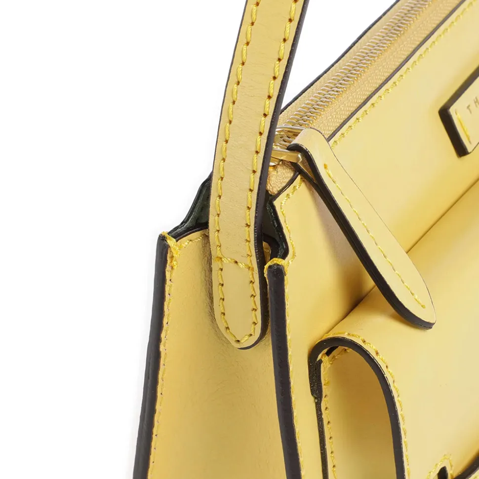 Borsa Donna a Spalla THE BRIDGE linea Lucrezia in Pelle Giallo Banana