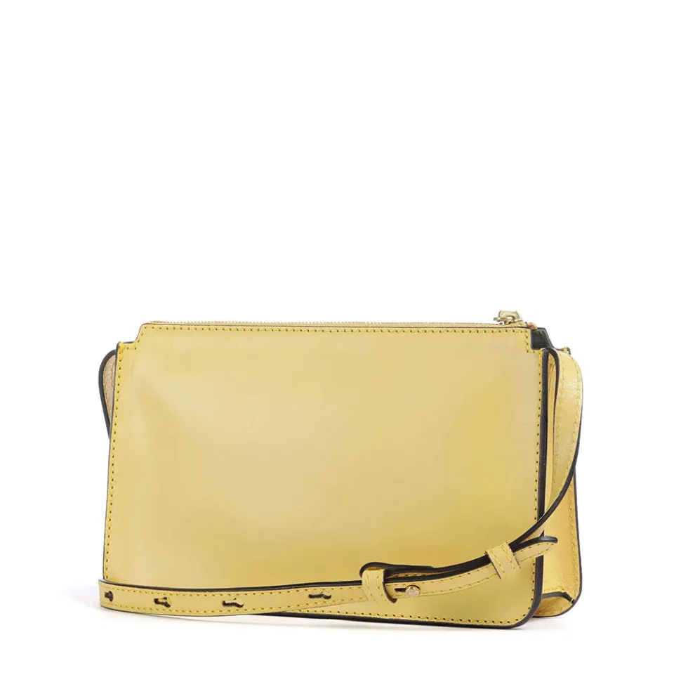 Borsa Donna a Spalla THE BRIDGE linea Lucrezia in Pelle Giallo Banana