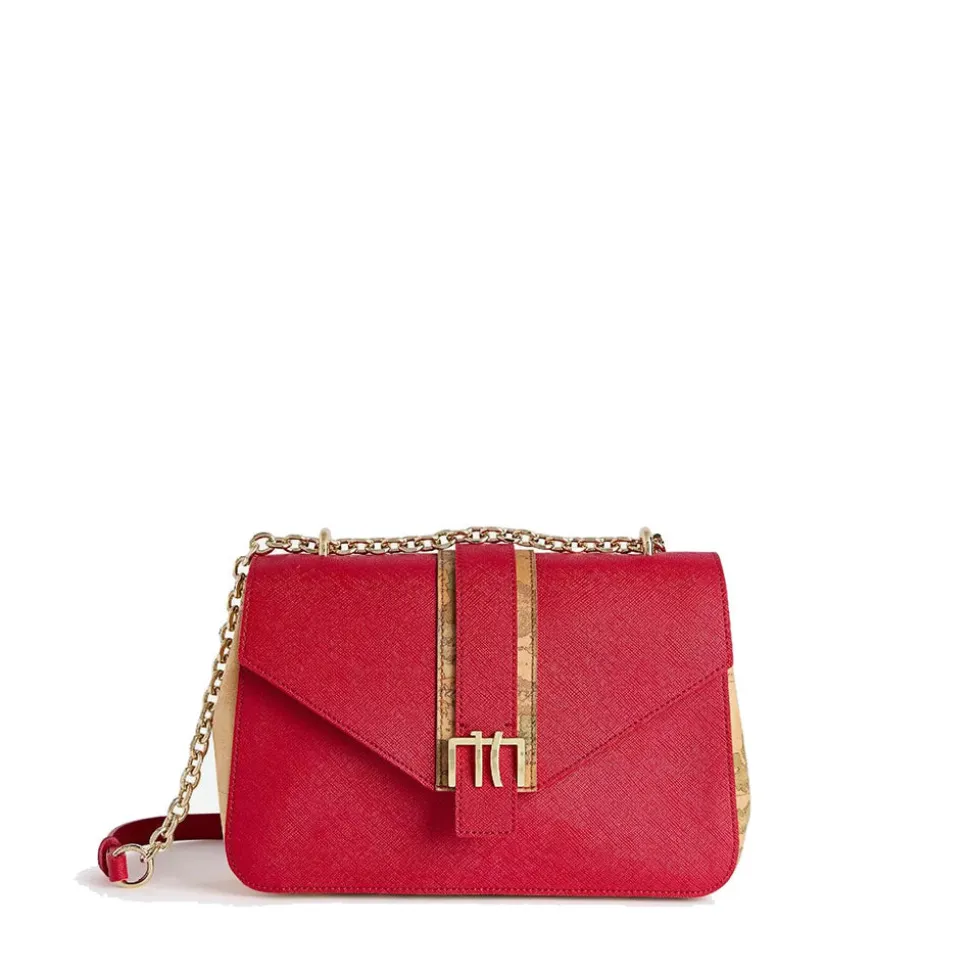 Borsa Donna a Tracolla 1A Classe Alviero Martini linea Lagoon Bag Rosso Ibisco LC04