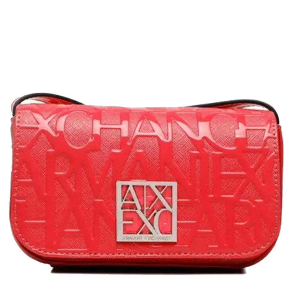 Borsa Donna a Tracolla ARMANI EXCHANGE colore Grenadine Lucido Chiusa con Pattina e Clip