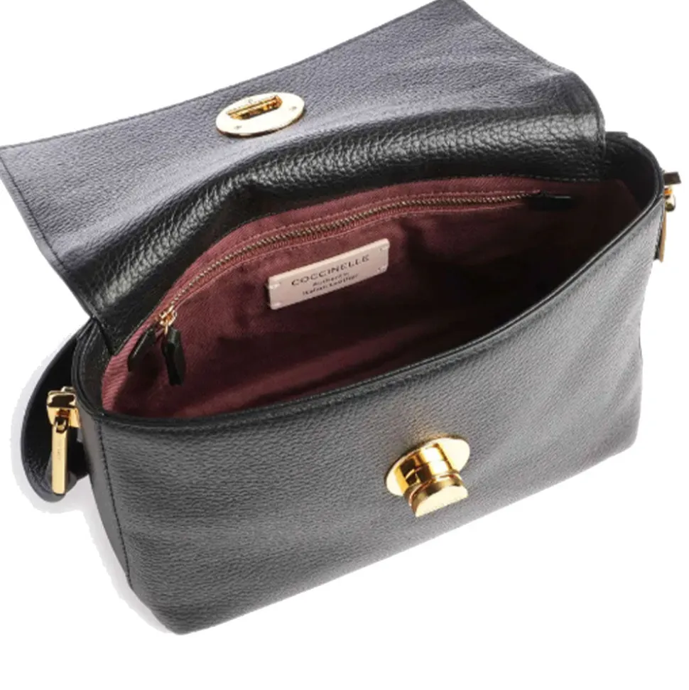 Borsa Donna a Tracolla COCCINELLE in Pelle linea Liya colore Nero