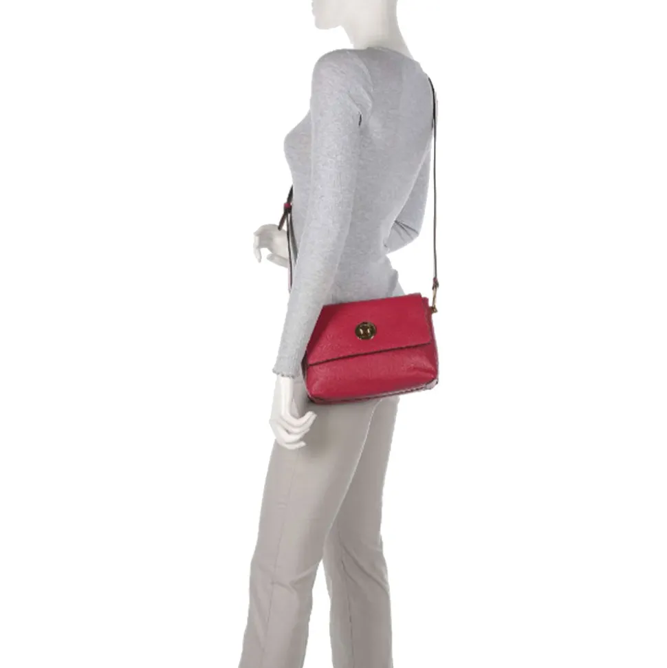 Borsa Donna a Tracolla COCCINELLE in Pelle linea Liya colore Sangria - Skin