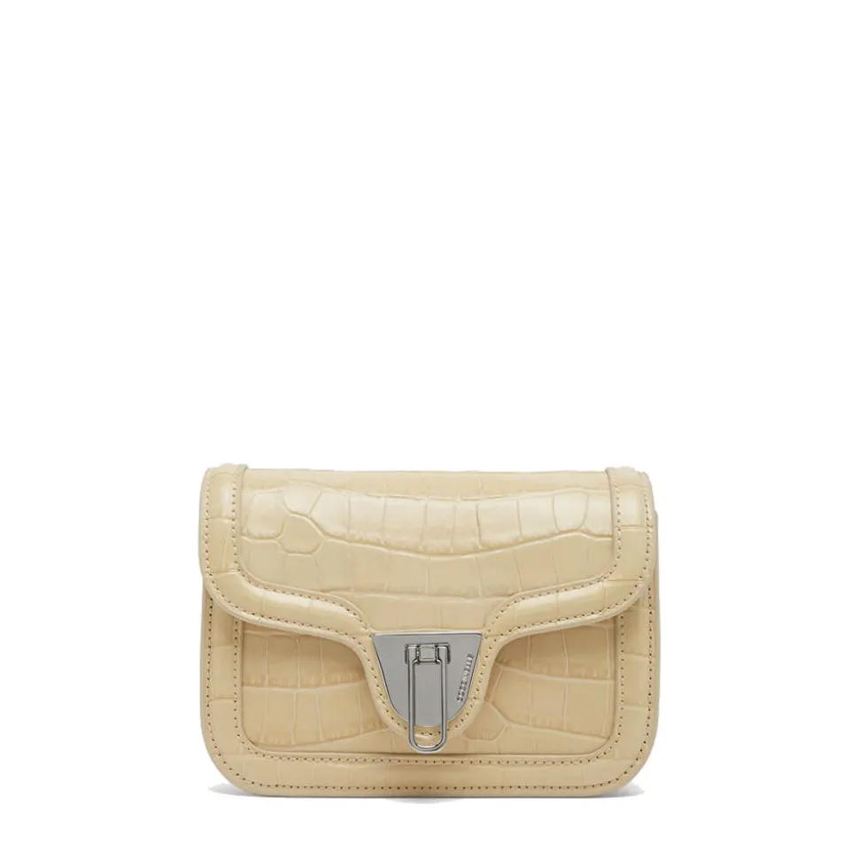 Borsa Donna a Tracolla COCCINELLE in Pelle Liscia Linea Marvin Twist Croco Mini colore Silk