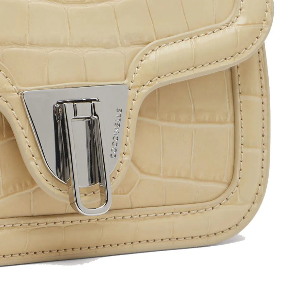 Borsa Donna a Tracolla COCCINELLE in Pelle Liscia Linea Marvin Twist Croco Mini colore Silk