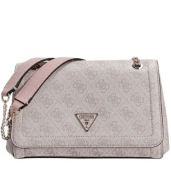 Borsa Donna a Tracolla GUESS Chiusa con Pattina Linea Noelle colore Orchid Logo