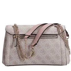 Borsa Donna a Tracolla GUESS Chiusa con Pattina Linea Noelle colore Orchid Logo