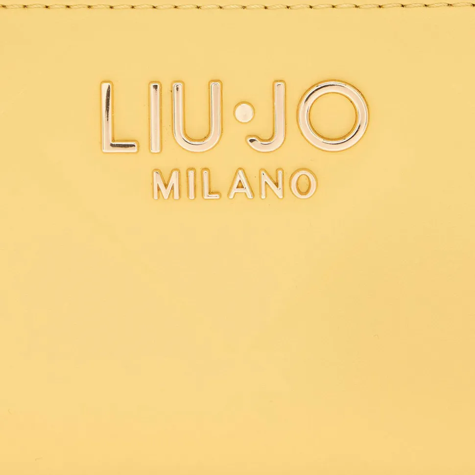 Borsa Donna a Tracolla LIU JO Better con Motivo a Rombi Giallo Crema