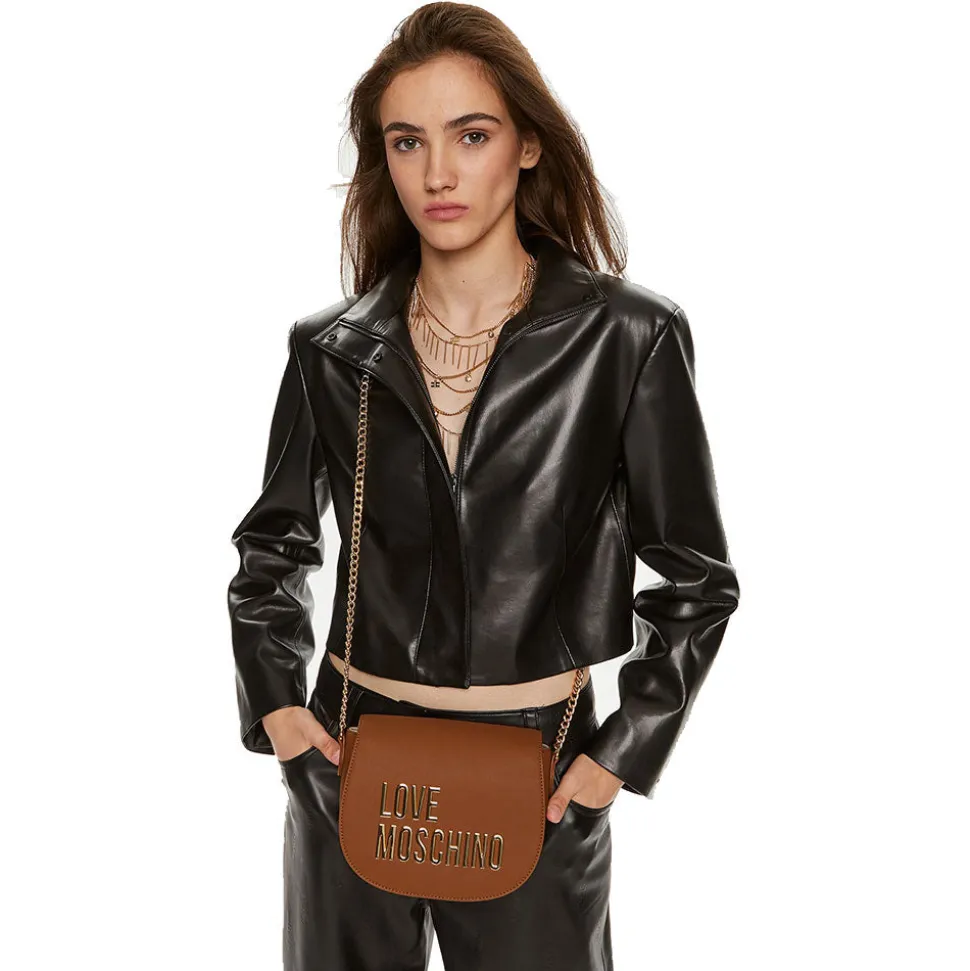 Borsa Donna a Tracolla LOVE MOSCHINO linea Bold Bag color Noce