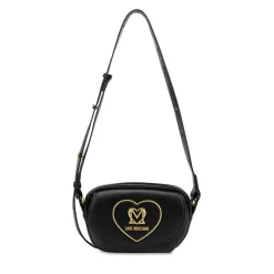 Borsa Donna a Tracolla LOVE MOSCHINO linea Heart Plaque Nera