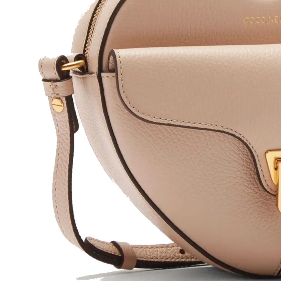 Borsa Donna a Tracolla Mini COCCINELLE a Forma di Cuore in Pelle Rosette linea Beat Soft