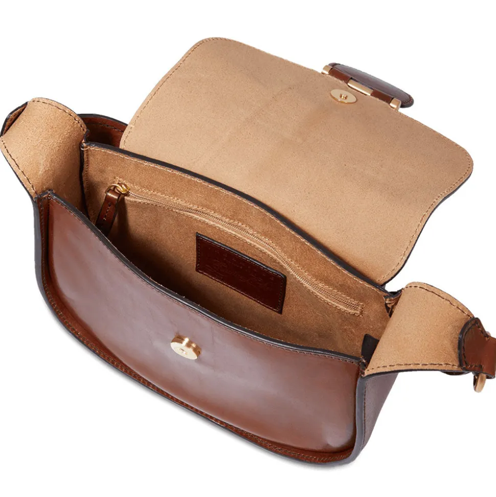 Borsa Donna a Tracolla Small THE BRIDGE linea Dora in Pelle Marrone