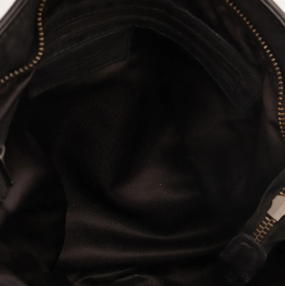 Borsa Donna con Portabilità a Zaino GIANNI CONTI in Pelle Intrecciata Nera